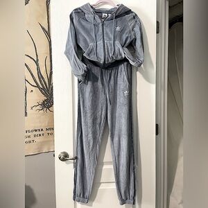 Adidas, Small, Periwinkle, Terry Tracksuit
